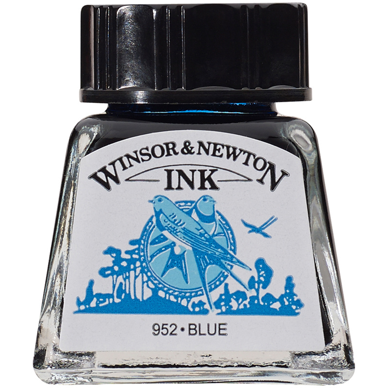 Тушь Winsor&Newton для рисования, синий, стекл. флакон 14мл #1