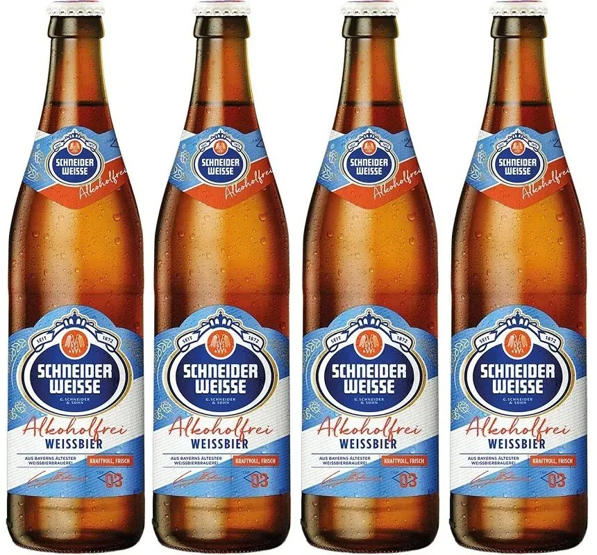 Пиво светлое нефильтрованное Schneider Weisse TAP 3 Mein безалкогольное, 4 шт по 0.5л  #1