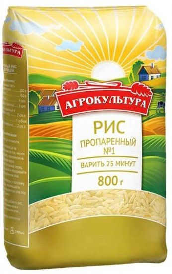 Агрокультура Крупа Рис Пропаренный №1 длиннозерный 800гр - купить с ...