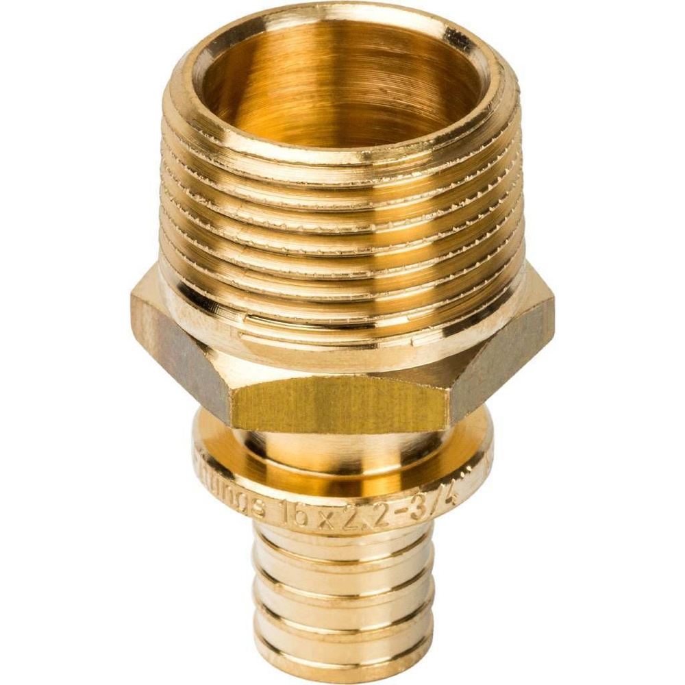 Переходник STOUT SFA-0001-001634 с наружной резьбой 16xR 3/4" для труб из сшитого полиэтилена аксиальный #1