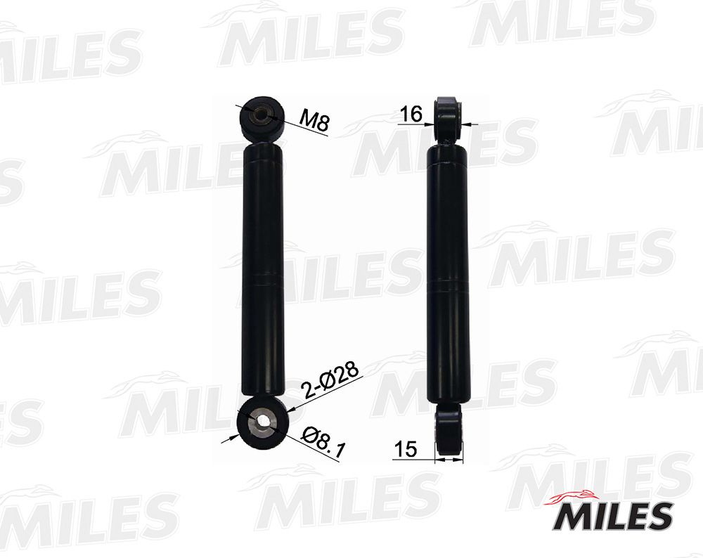 Амортизатор, поликлиновой ремень Miles AG00059 #1