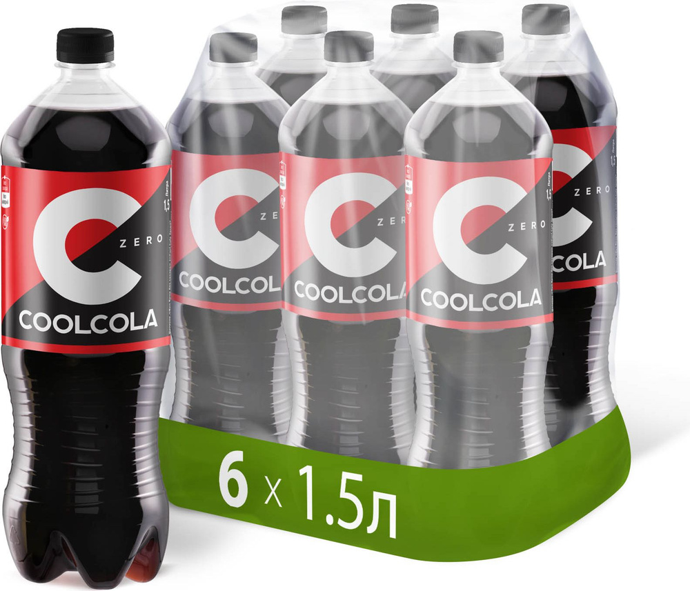 Газированный напиток Cool Cola Zero, 6 шт х 1,5 л - купить с доставкой ...