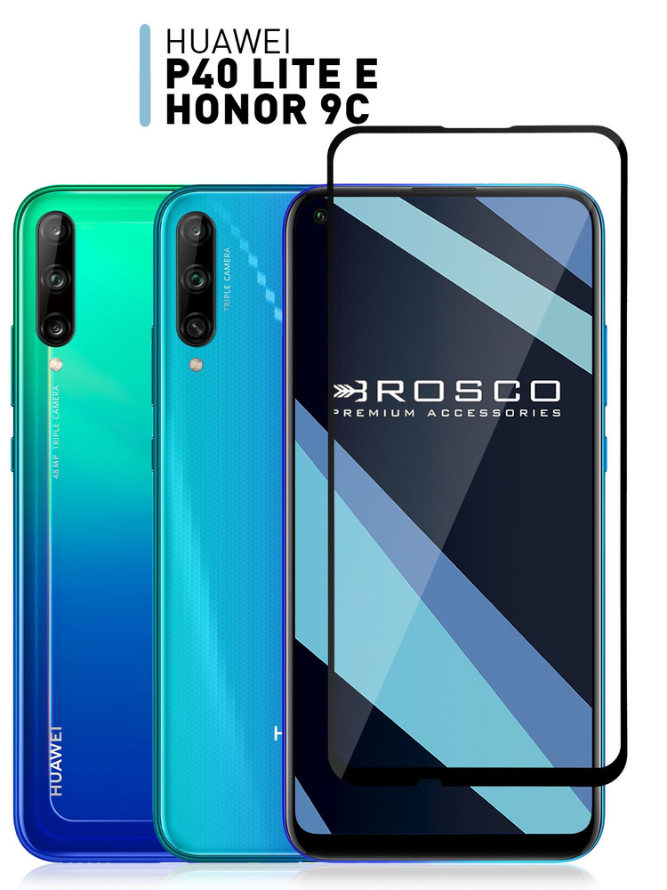 Защитное стекло для Huawei P40 lite E и Honor 9C (Хуавей П40 Лайт Е и ...