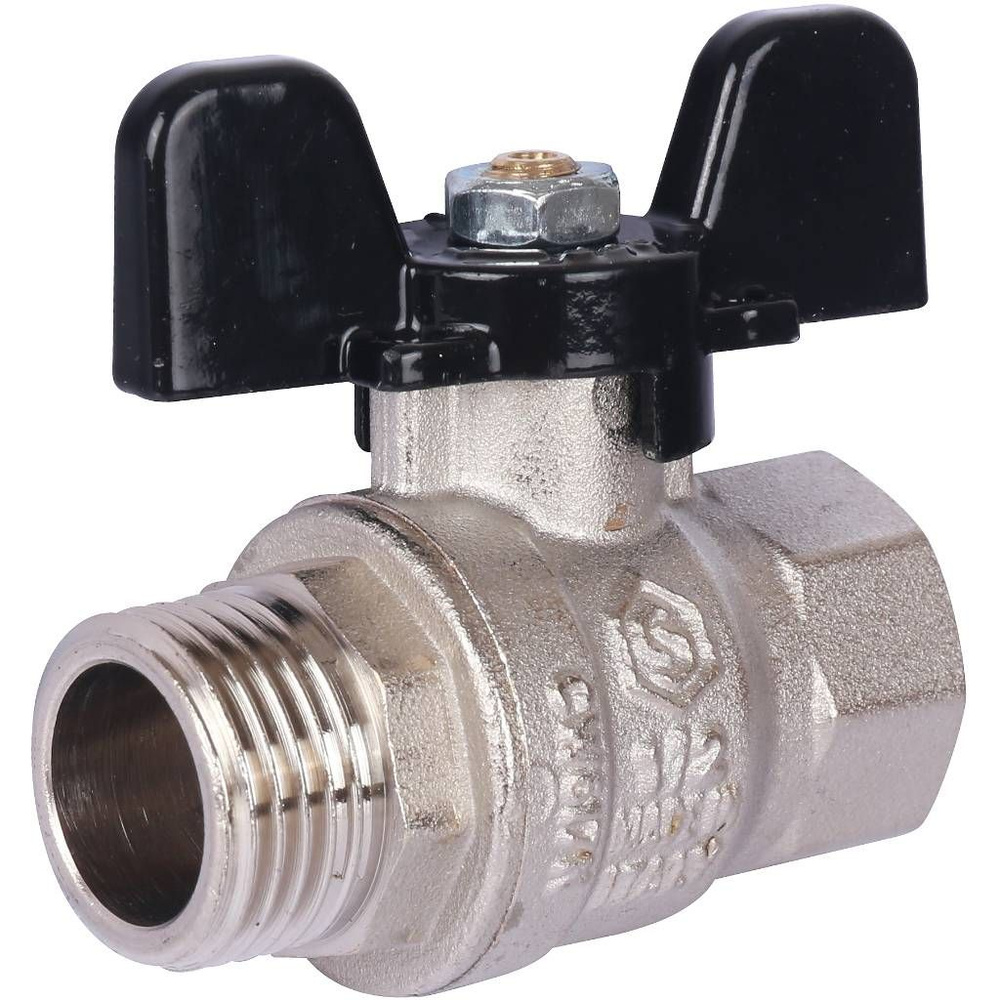 Кран шаровой стандартнопроходной STOUT SVB-0014-000015 ВР/НР ручка бабочка 1/2" #1