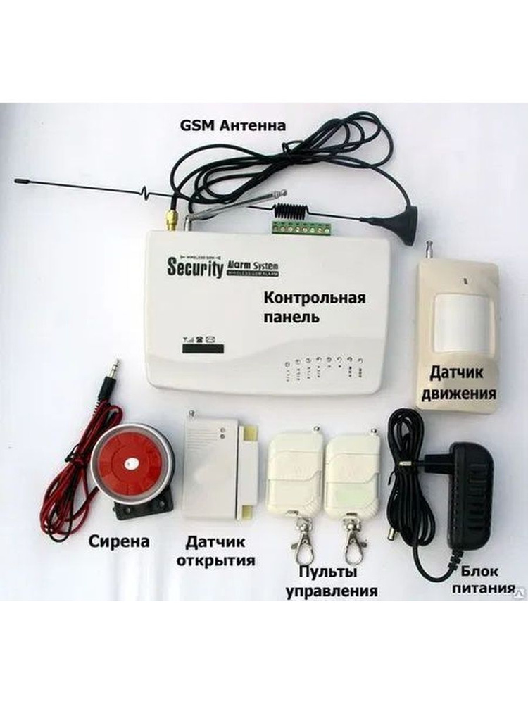 Система охранной сигнализации, беспроводная, GSM для дома с датчиком движения  #1