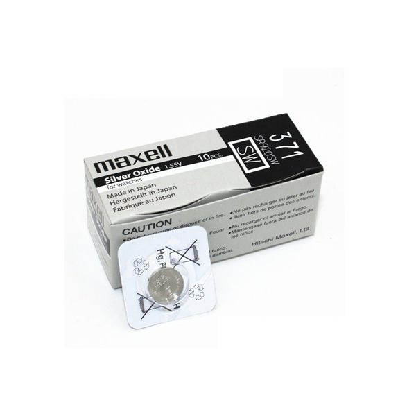  Батарейка для часов Maxell  371, SR920SW, AG6, G6, 171,  10шт #1