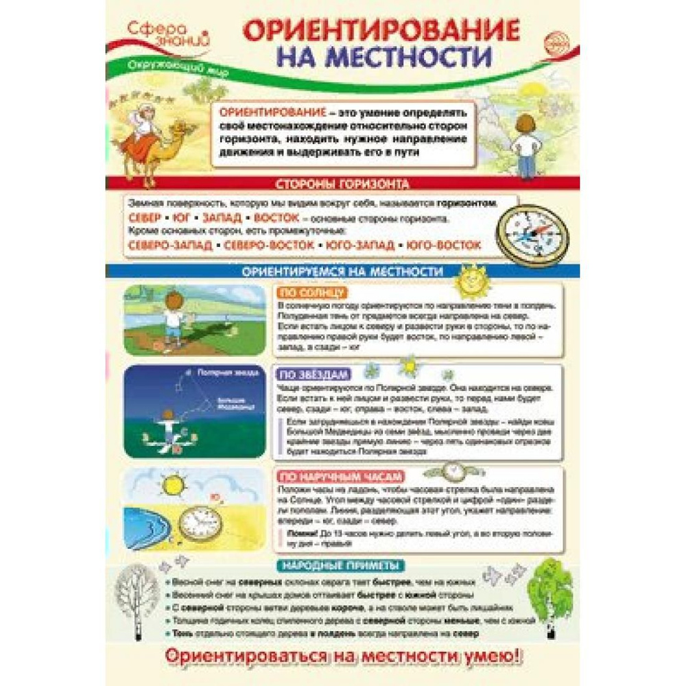 Окружающий мир. Ориентирование на местности. А3. ПО - 013545. Сфера -  купить с доставкой по выгодным ценам в интернет-магазине OZON (792607175)