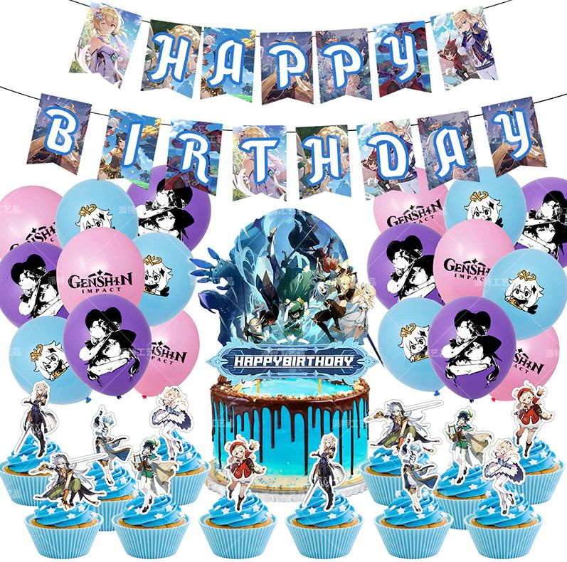 Набор для праздника "Геншин Импакт/Genshin Impact" , 44 предмета купить ...