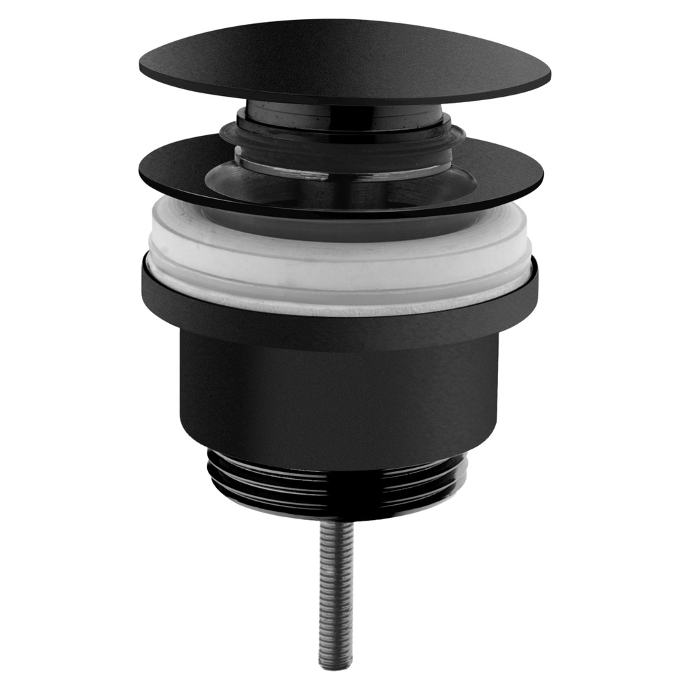 Донный клапан Vitra нажимной для раковины с переливом, 1 1/4 , черный матовый A4514936  #1