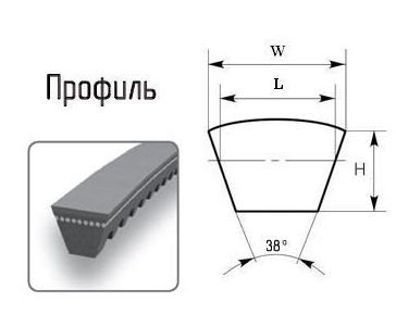 Ремень 1220 (AVX-13 11х10) КЛИНОВОЙ вентиляторный зубчатый (Technik)