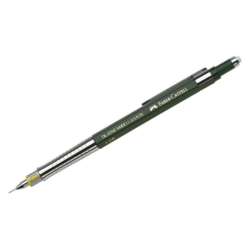 Карандаш механический Faber-Castell "Tk-Fine Vario L", HB, 0,35 мм, с ластиком (135300)  #1