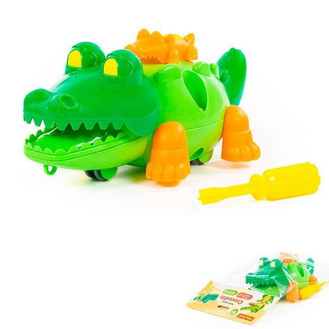 Конструктор пластиковый для детей Крокодил 17 деталей - купить с ...
