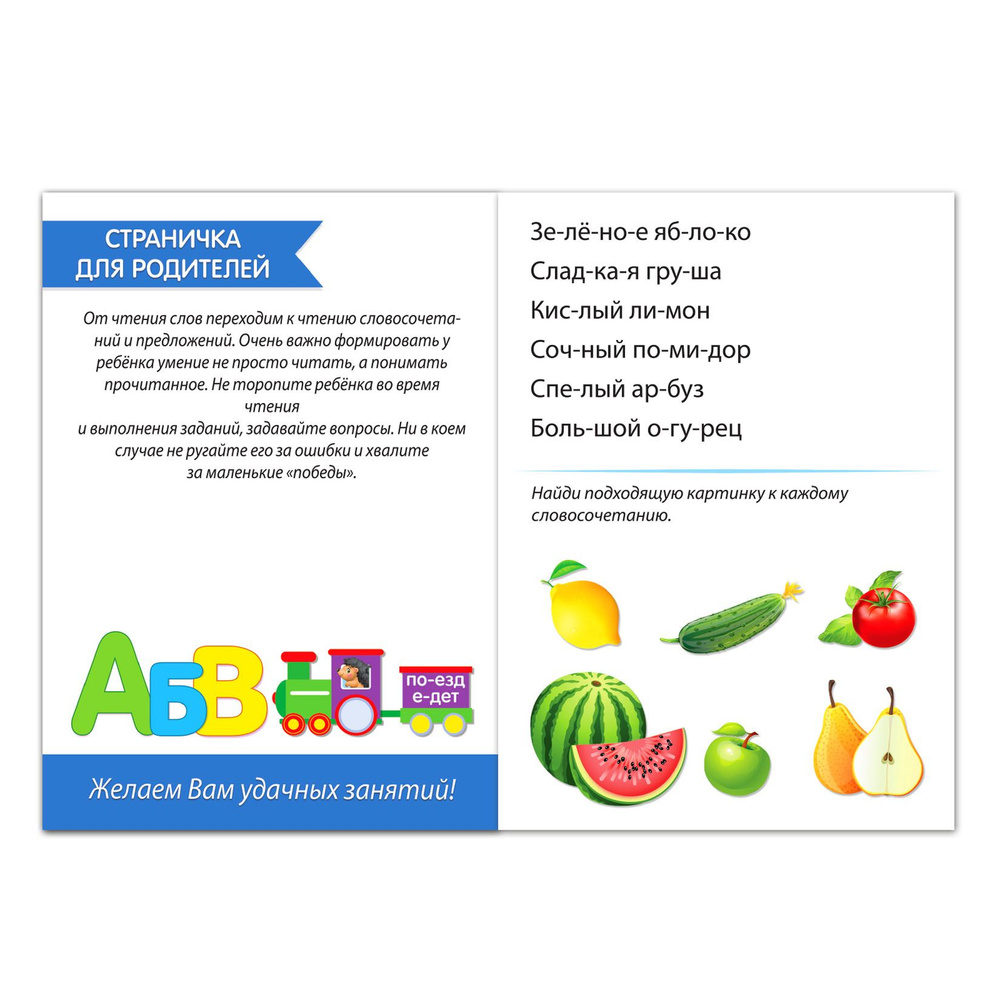 Книжки для правильного чтения детям "Домашняя школа учимся читать ...
