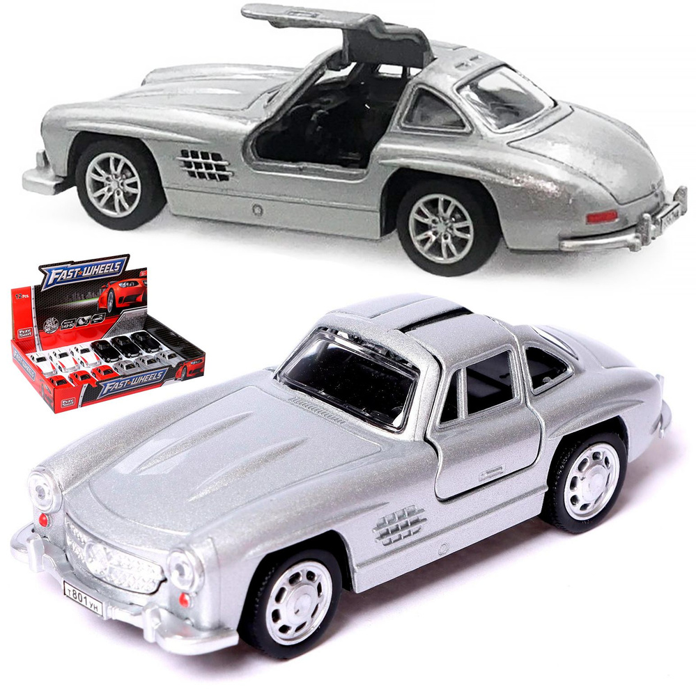 Металлическая машинка игрушка 1:47 Mercedes-benz SL300 (Мерседес Бенз) 9.5  см., инерционная / Серебристый - купить с доставкой по выгодным ценам в  интернет-магазине OZON (697700196)