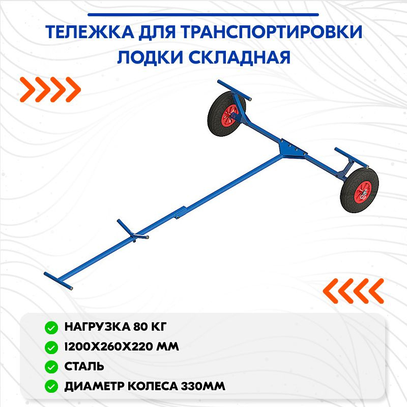 Тележка для транспортировки лодки складная #1