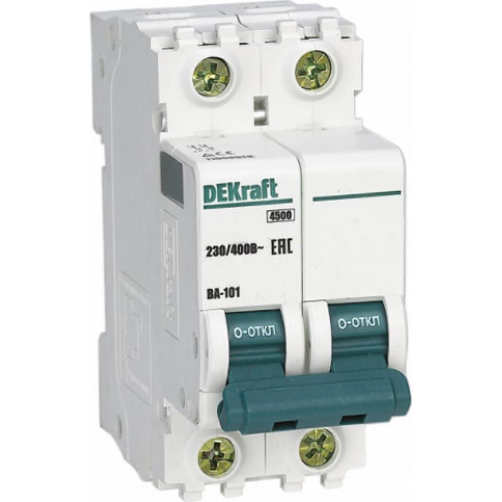 Купить DEKraft Выключатель авт. мод. 2п C 6А ВА-101 4.5кА 11064DEK ...