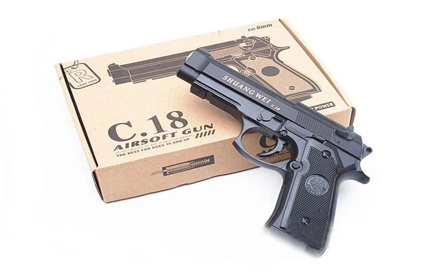 Пистолет Airsoft Gun C.18+ - купить с доставкой по выгодным ценам в ...