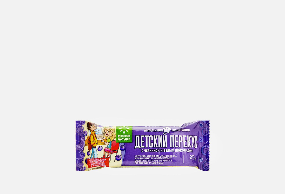 Батончик-мюсли с черникой и белым шоколадом детский перекус - купить с ...