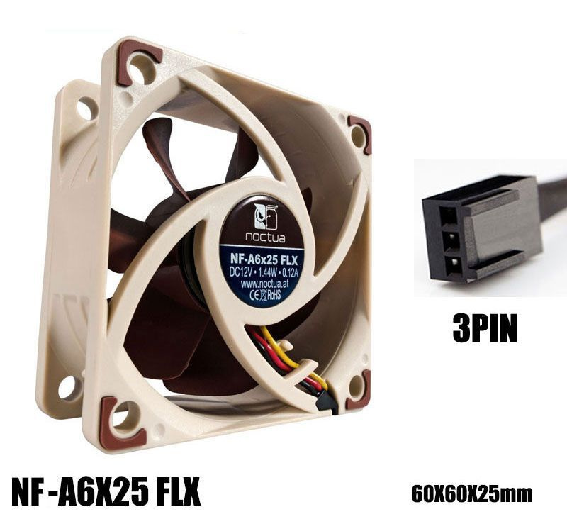 Noctua  вентилятор NF-A6X25 FLX, коричневый #1