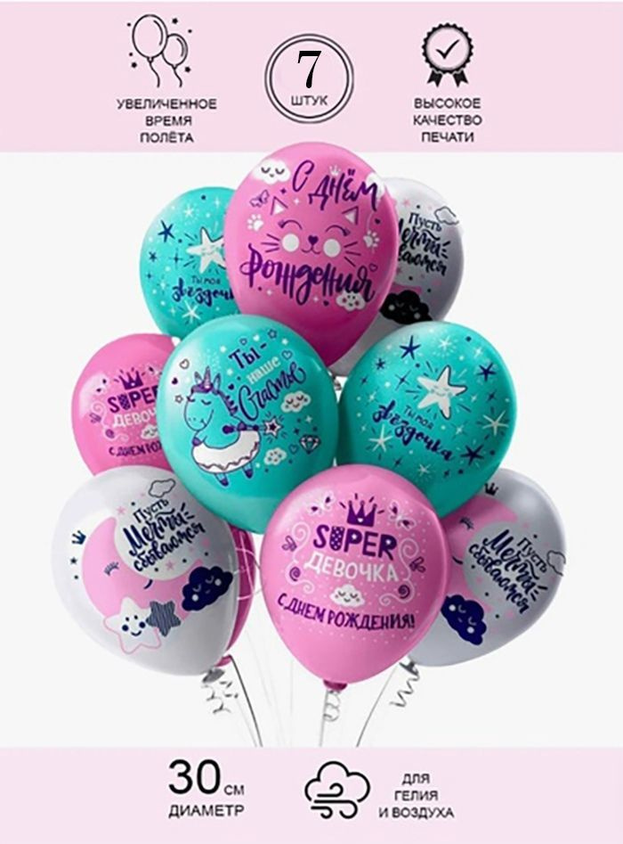 Купить воздушные шары на День рождения с доставкой на дом в Москве и МО - Esta Fiesta