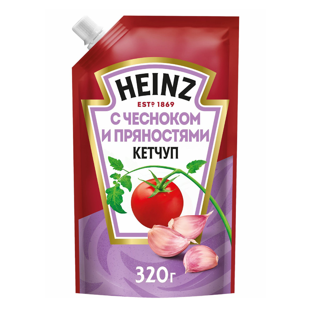 Кетчуп Heinz С чесноком и пряностями 320 г #1