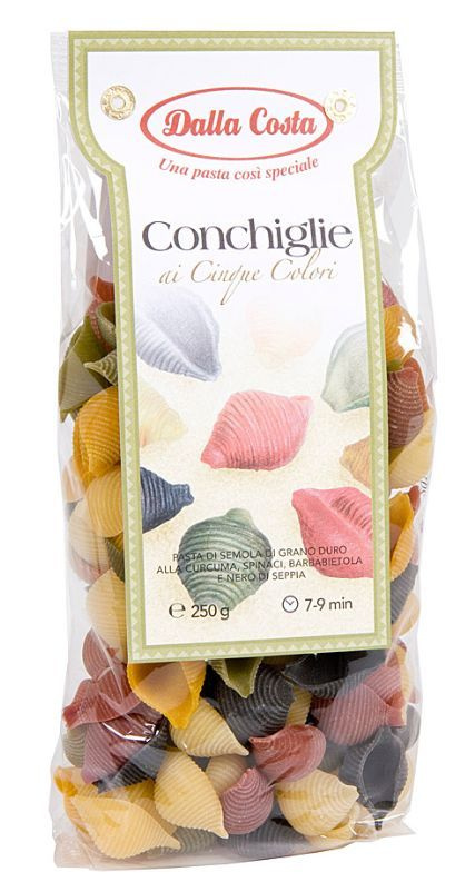 Макаронные изделия Dalla Costa Конкилье цветные 250 г Италия #1