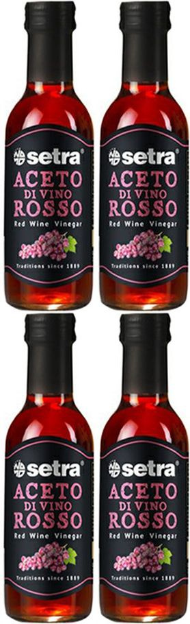 Уксус Setra из красного вина 4% 250 мл, комплект: 4 упаковки по 250 г  #1