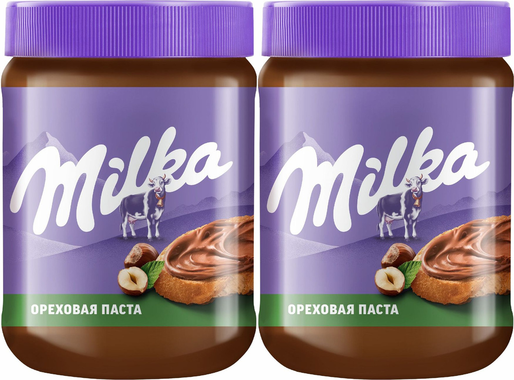 Паста Milka шоколадно-ореховая, комплект: 2 упаковки по 350 г  #1