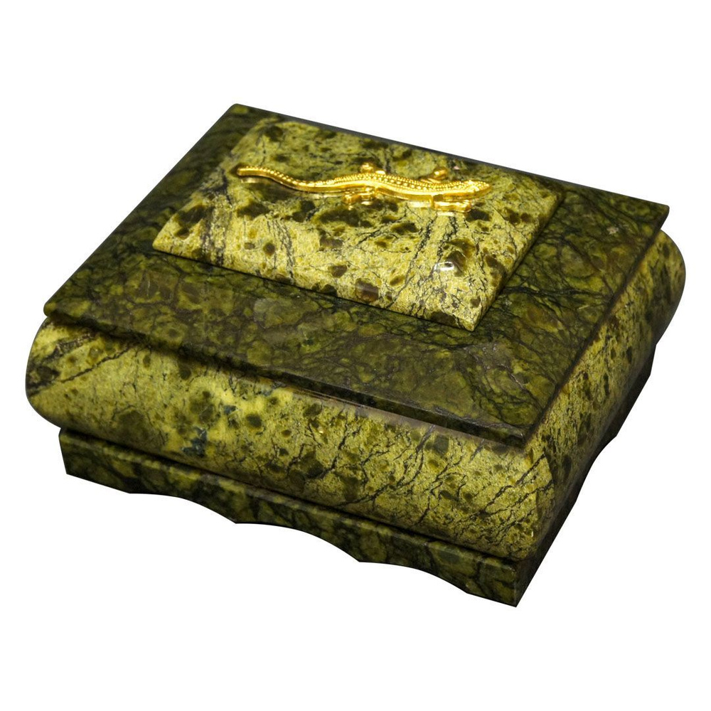 Шкатулка с ящерицей из змеевика купить на OZON по низкой цене (907812223)