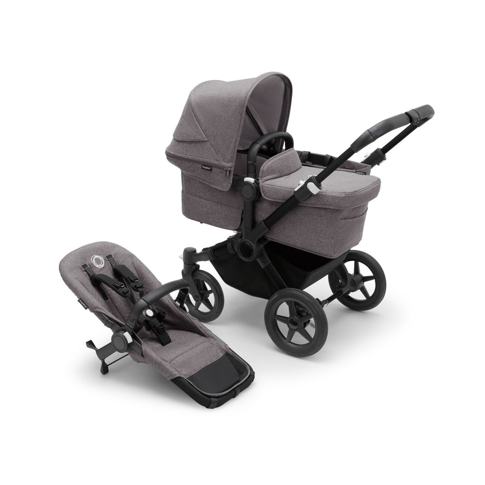 Коляска 2 в 1 Bugaboo Donkey5 Mono на шасси Black/ Grey melange #1