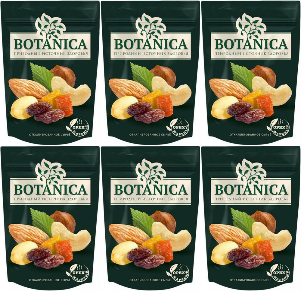Фруктово-ореховая смесь Botanica с цукатами сладкая, комплект: 6 упаковок по 140 г  #1