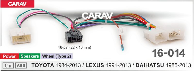 Переходник для подключения магнитолы toyota Адаптер CARAV 16-014 дополнительное оборудование для подключения 7/9/10.1 дюймов