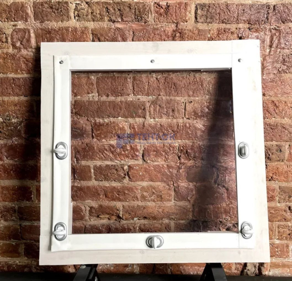 215 см (ш) х 125 см (в) - Мягкое окно для веранд, террас, беседкок. Белая окантовка с креплениями - 700мкр #1