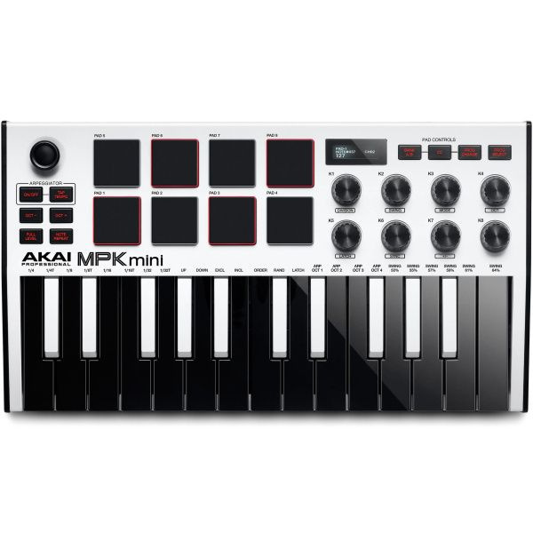 MIDI-клавиатура AKAI PRO MPK Mini MK3 White #1