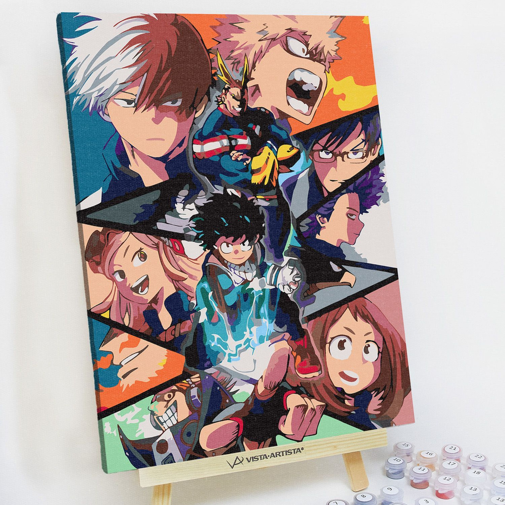 Картина по номерам, холст на подрамнике - My Hero Academia - Моя геройская академия  Аниме 30х40 см. - купить с доставкой по выгодным ценам в интернет-магазине  OZON (1187542985)