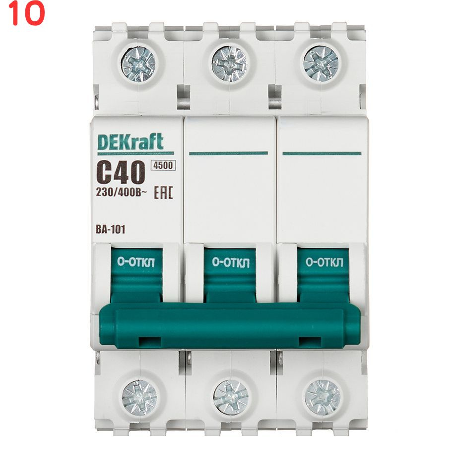Купить Автоматический выключатель ВА-101 (11082DEK) 3P 40А тип С 4,5 кА ...