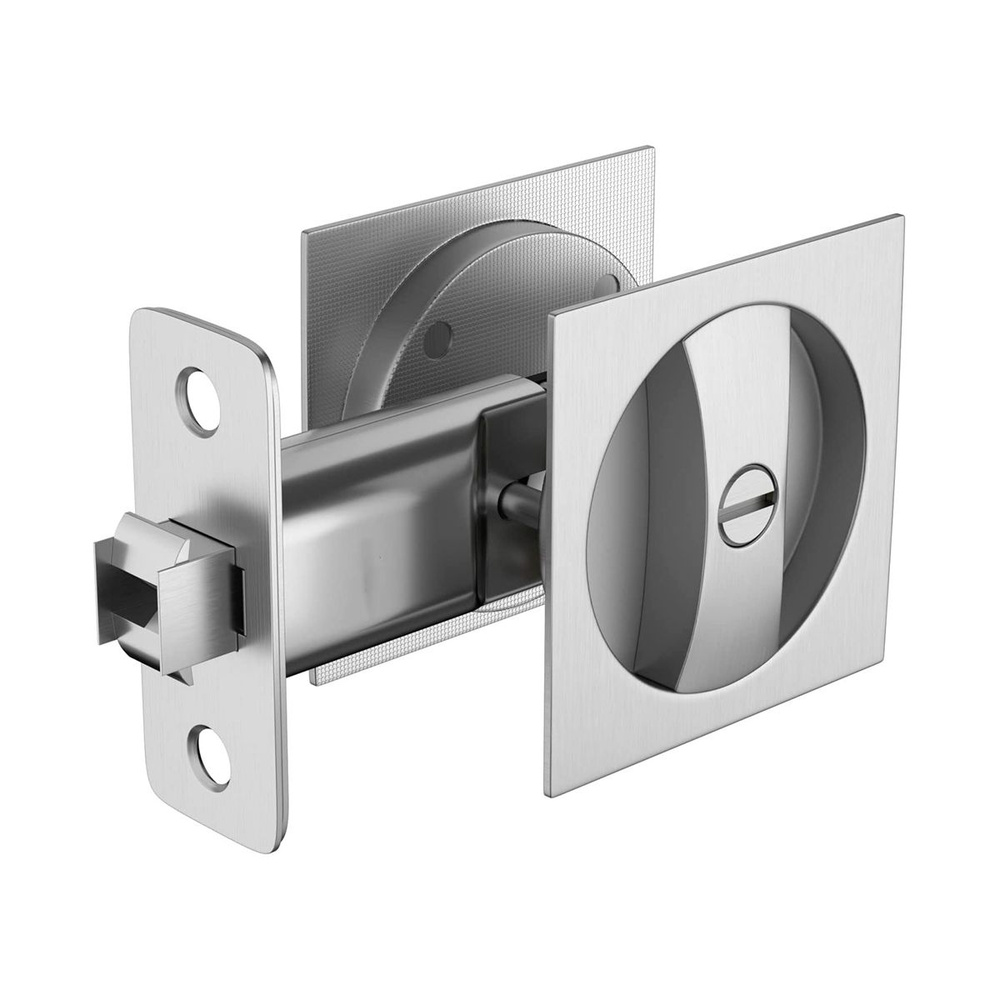 Карманный дверной замок для кровати/ванной, сатинированный никель ...