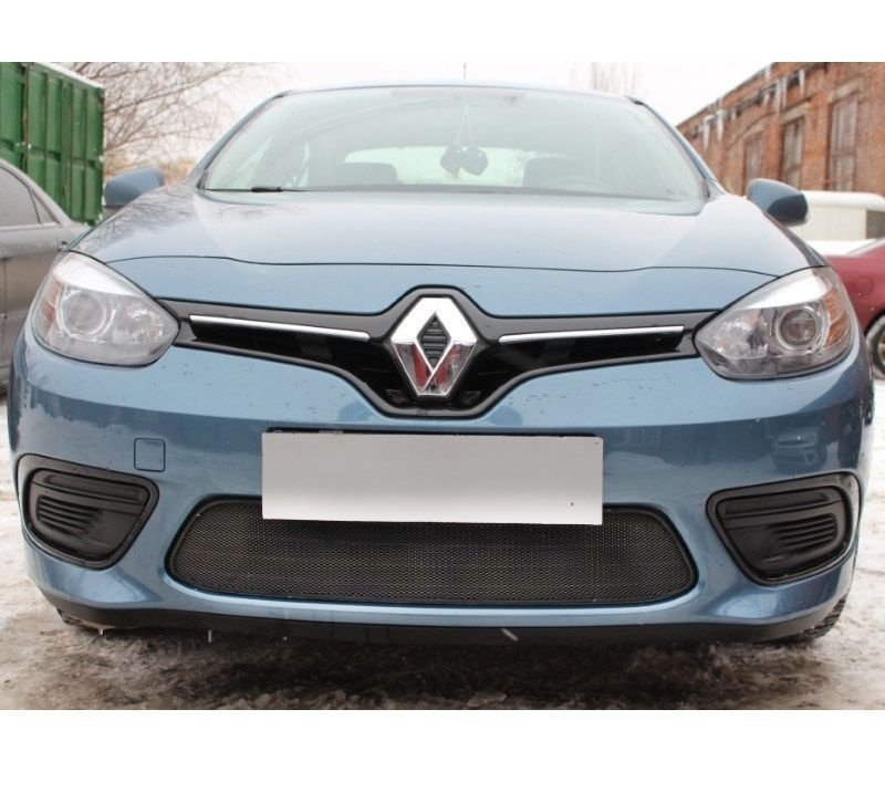 Защитная сетка радиатора низ черная Renault Fluence (2013-2017) рестайлинг / съе