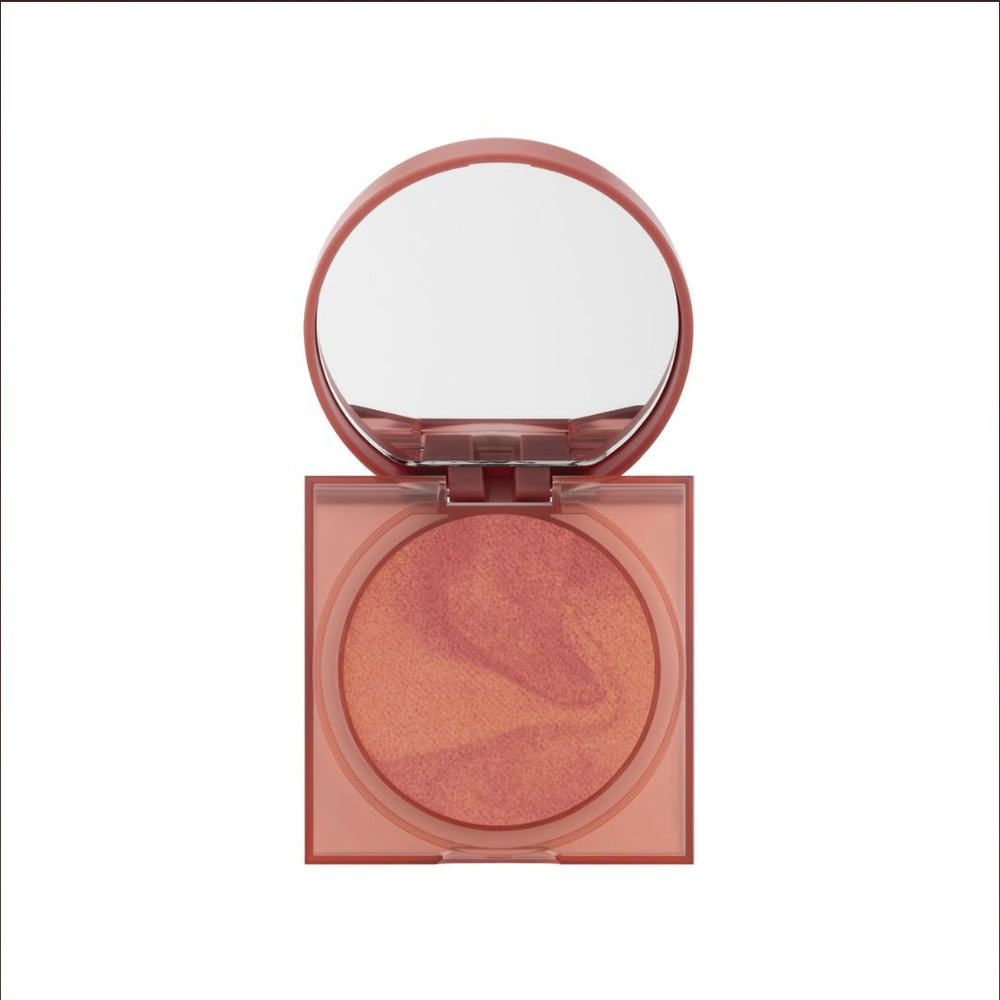 HUDA BEAUTY Мраморные румяна для лица GLOWISH cheeky vegan blush powder SASSY SAFFRON 2.5g  #1