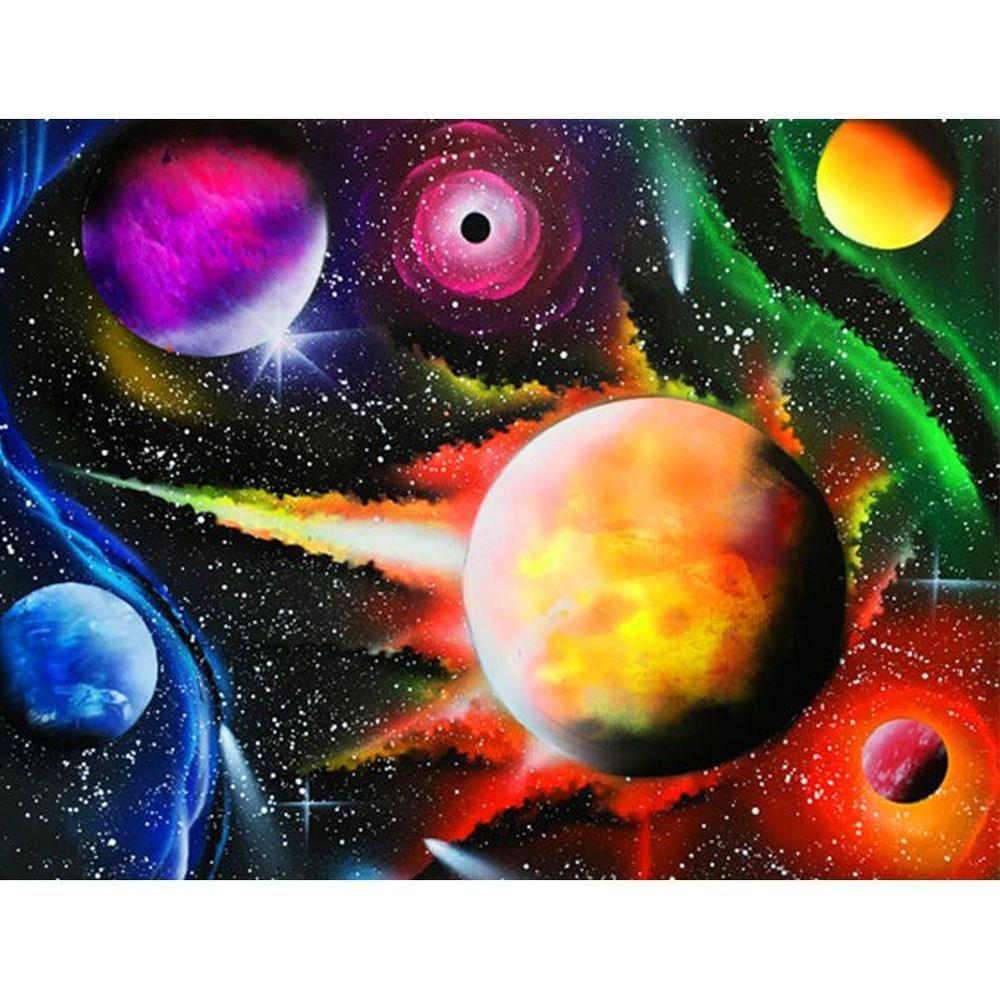 Алмазная мозаика "Космос", дизайн4 без подрамника, холст 30 на 40 ...