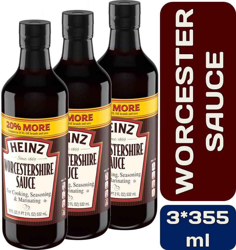 HEINZ Ворчестер 3шт*355мл Worcestershire sauce Вустерский соус Heinz  (Хаинц) США - купить с доставкой по выгодным ценам в интернет-магазине OZON  (831776321)