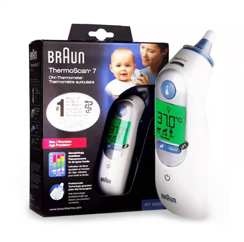 Инфракрасный детский ушной термометр Braun ThermoScan 7 IRT-6520WE ...