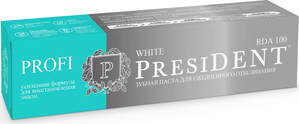 Зубная паста President / Президент Profi white для ежедневного отбеливания 50мл / уход за полостью рта #1