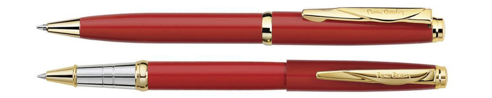 Набор Pierre Cardin PEN&PEN: ручка шариковая + роллер. Цвет - красный.Подарочная упаковка  #1