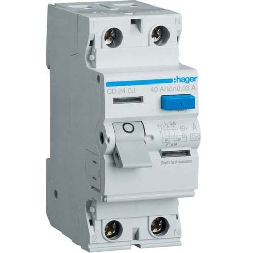 Устройства защитного отключения (УЗО) HAGER CD240J 2P 40А 30мА A ...