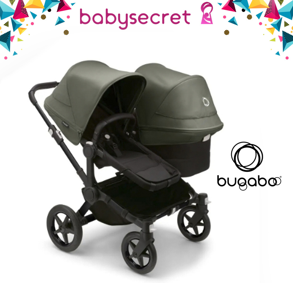 Детская коляска 2 в 1 для погодок Bugaboo Donkey5 Duo шасси Black (Black /forest green)  #1