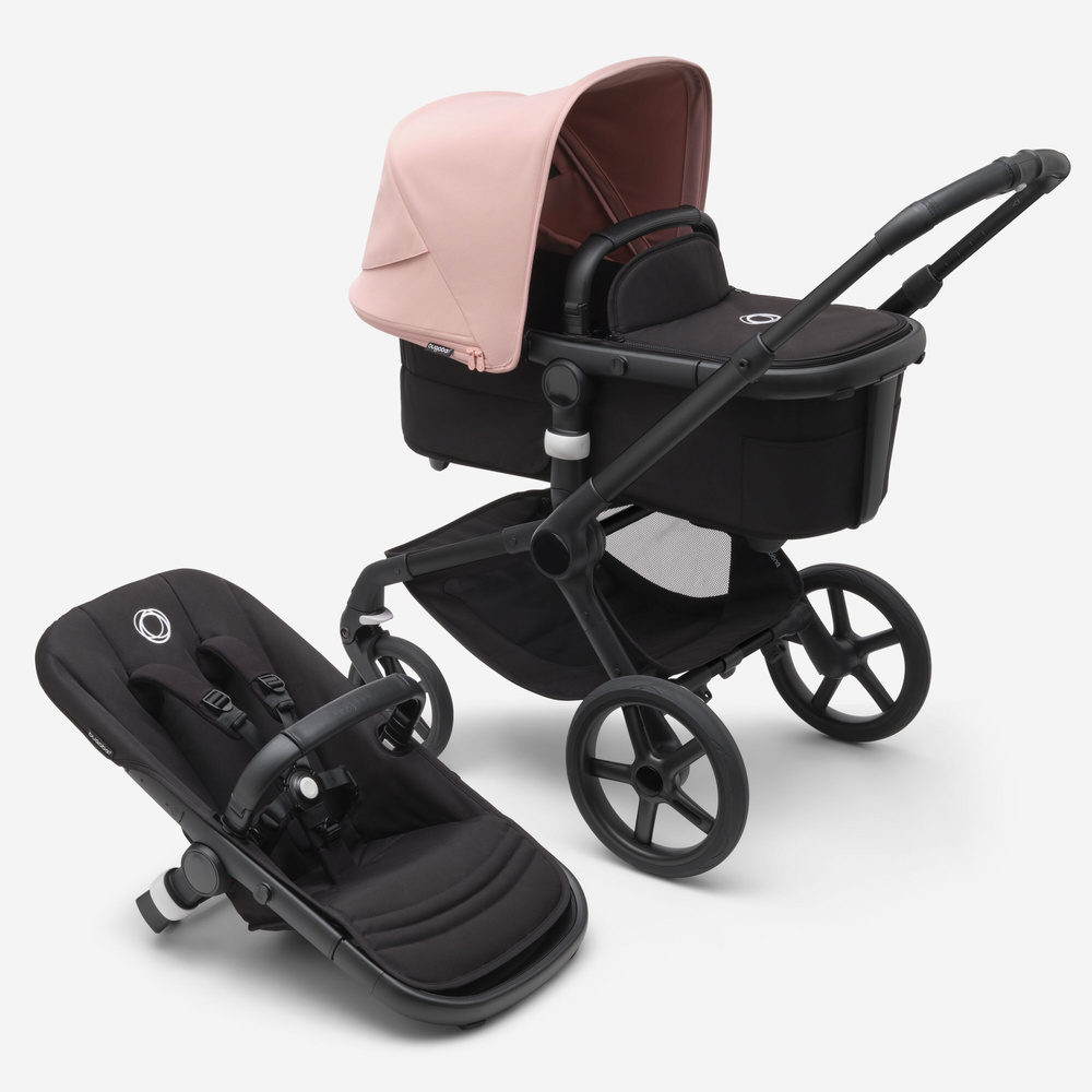 Коляска-трансформер Bugaboo Fox 5 Black/ midnight black/ Morning pink #1