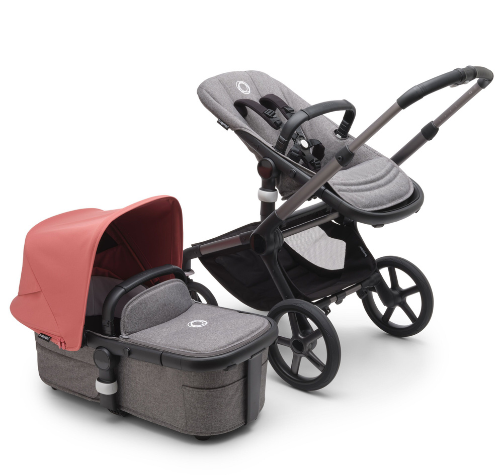 Коляска-трансформер Bugaboo Fox 5 Graphite/ Grey / Sunrise red #1