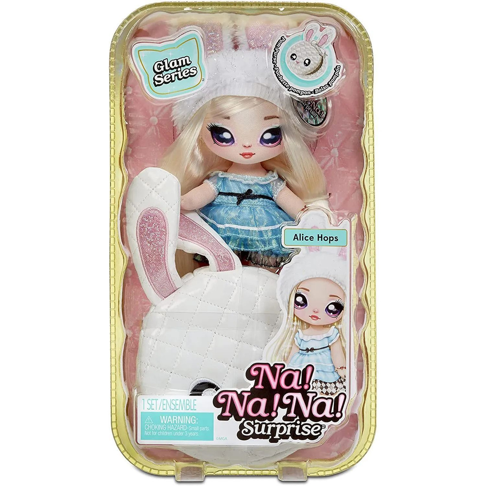 Мягкая кукла Na Na Na Surprise Кролик Alice Hops серия Glam 575368 #1