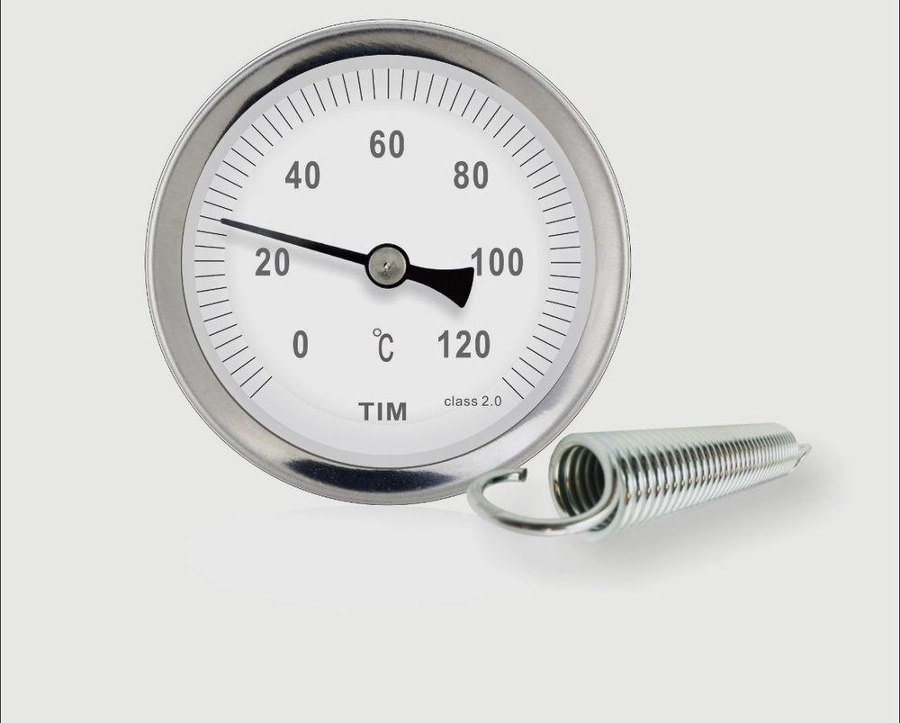 Термометр накладной с пружиной (0-120 С), TIM, арт. Y-63A-120 #1